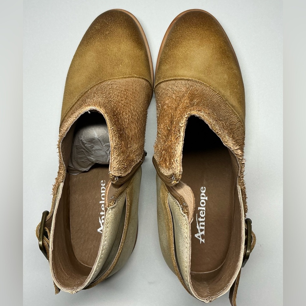 Antelope Comfortable Leather Leslie Ankle Boots Size 38 / US 7.5 NEW - Picture 8 of 11